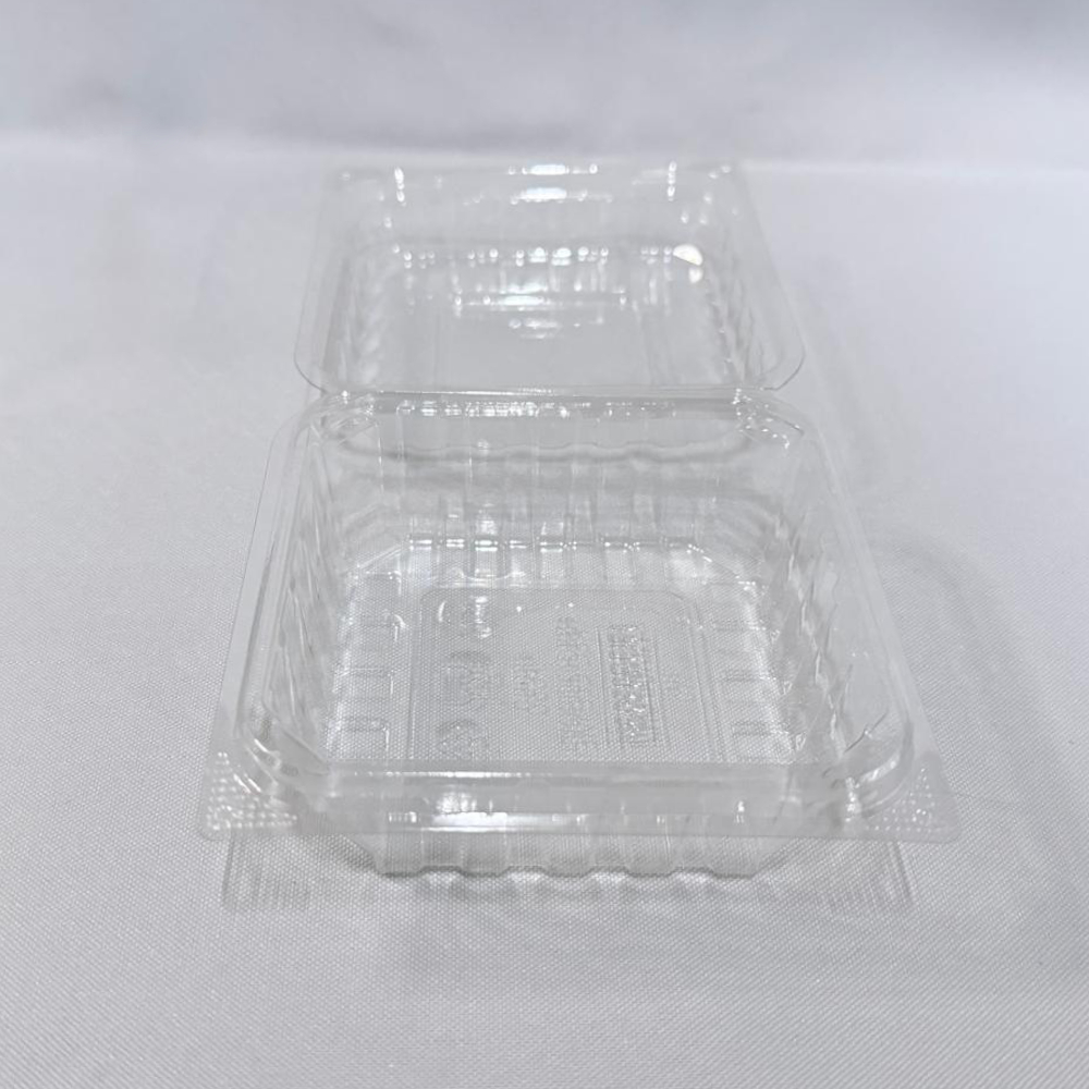 Pote Estuche Cuadrado PET 200 ml con Tapa Bisagra (Caja x 200 un) - Imagen 2