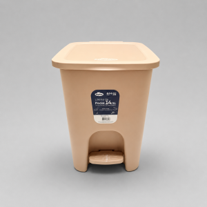 Papelera plástica con pedal de 14,5 litros en colores surtidos, ideal para baño, cocina, oficina y hogar, presentación bulto por 6 unidades